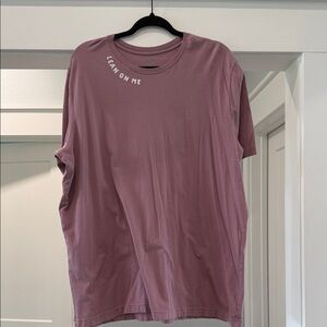 Lean On Me Men's Short Sleeve Tee in Dusty Rose